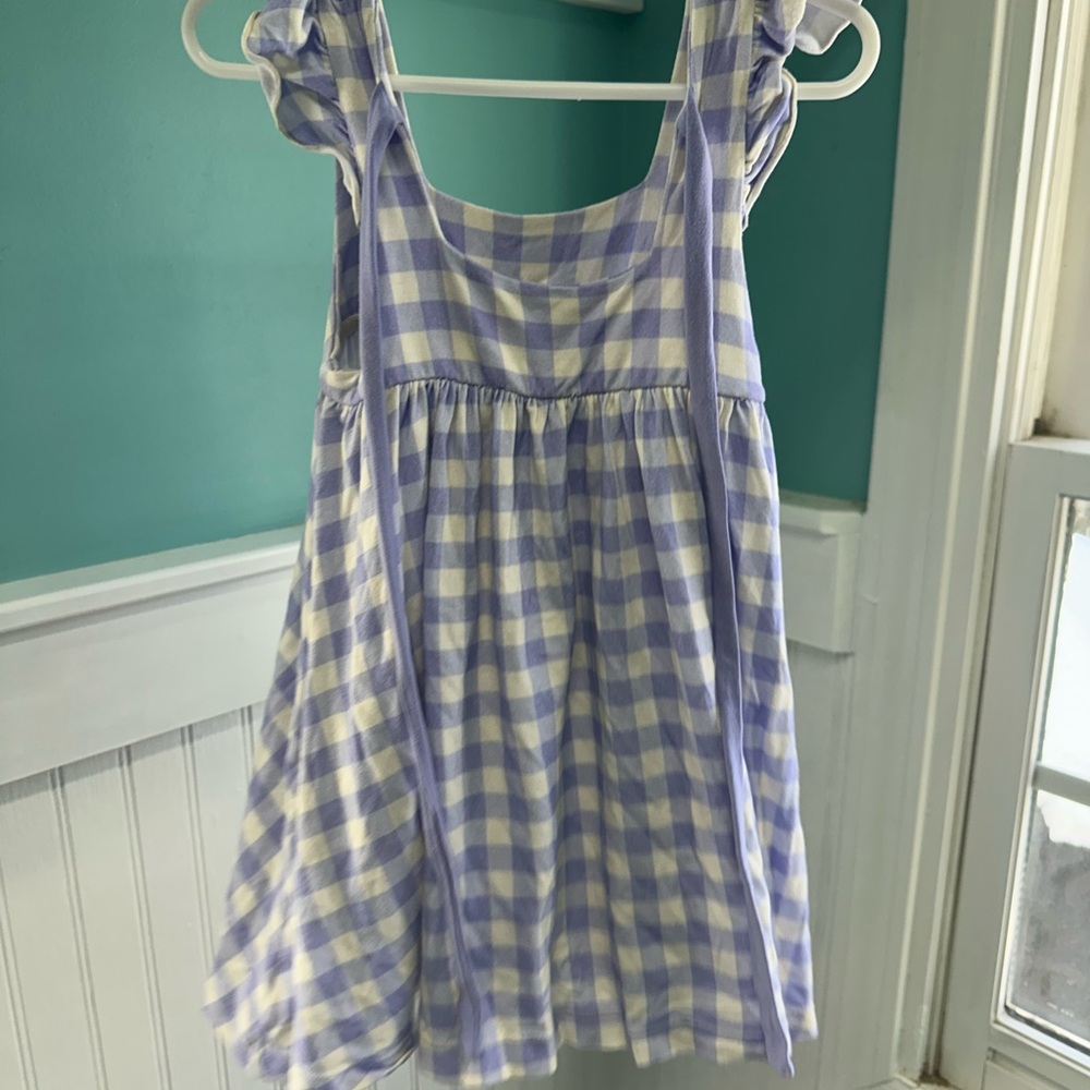 Omi Jo AH Gingham Dress in lavender and White